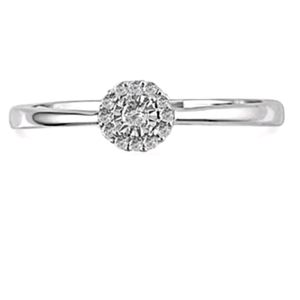 0.10 CT TW Diamond Promise Ring - Sterling Silver